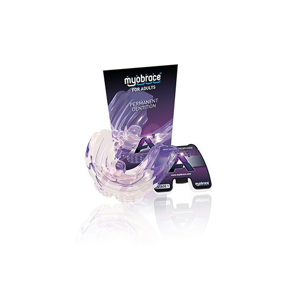 MA1Lc Myobrace для взрослых Этап 1 Коррекция вредных привычек. LARGE / Прозрачный (MRC)